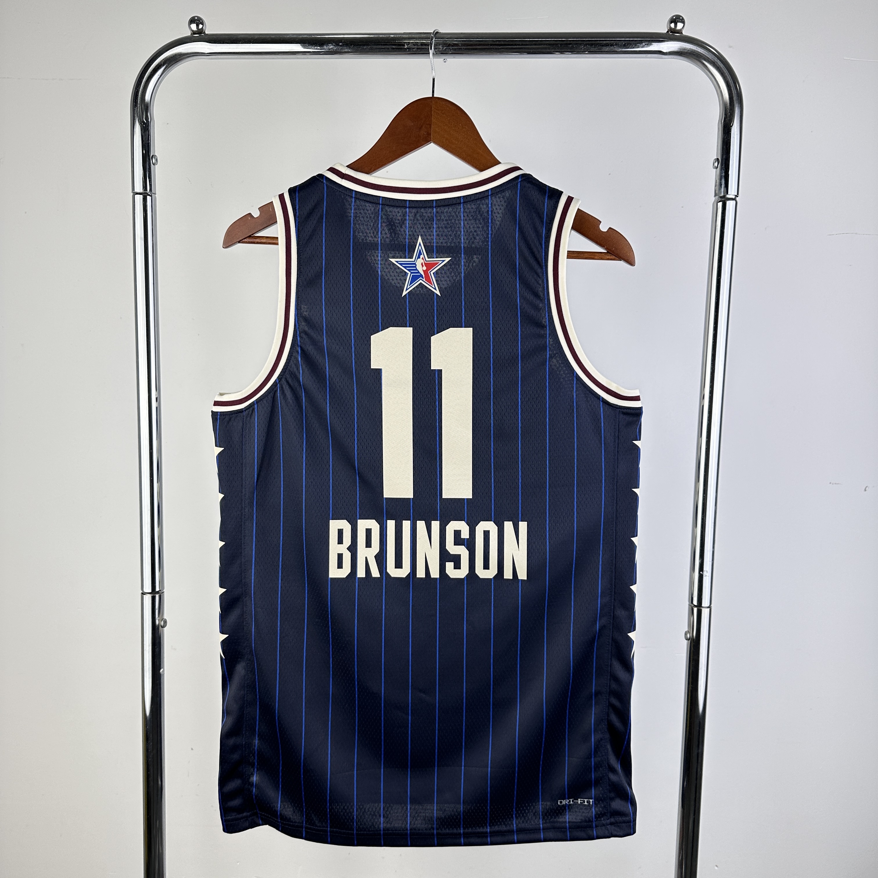 Men All-star season #11 Brunson Blue Stripe 2024 NBA Jersey->more jerseys->NBA Jersey